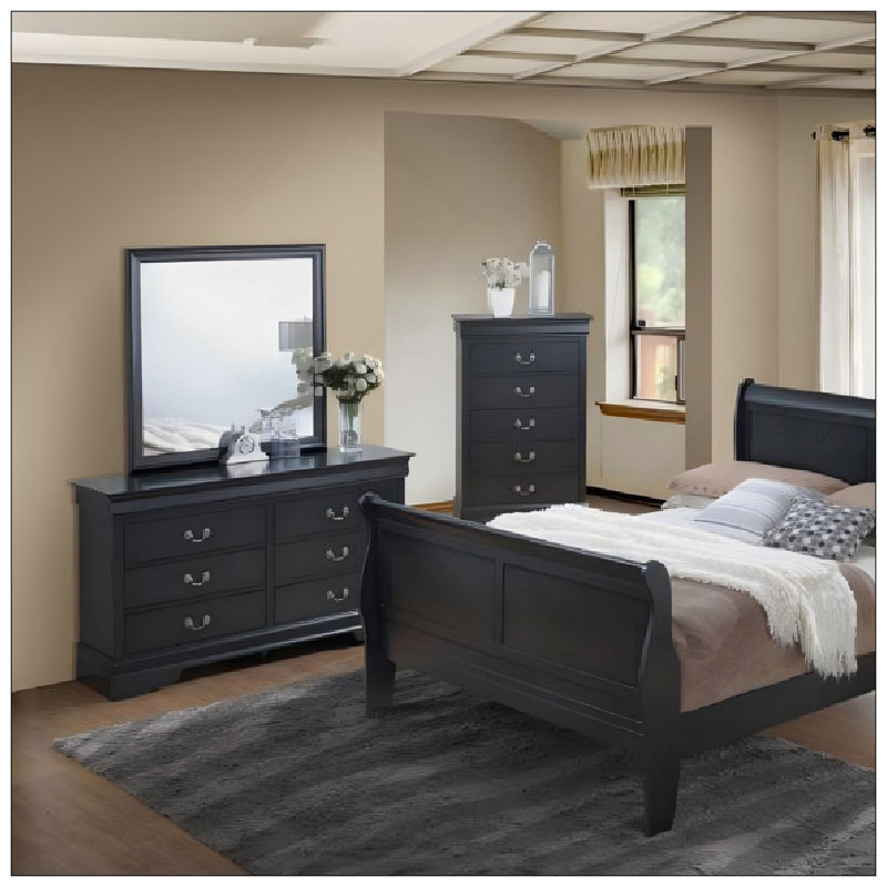 Commode élégante noire