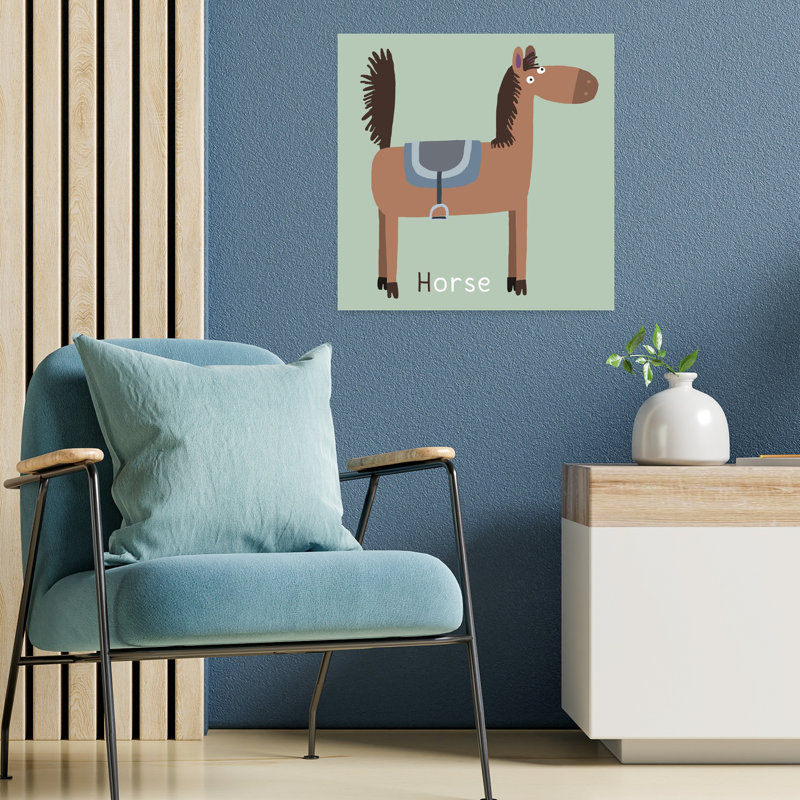 Art contemporain, art abstrait cheval contemporain, H 18 po x l 18 po