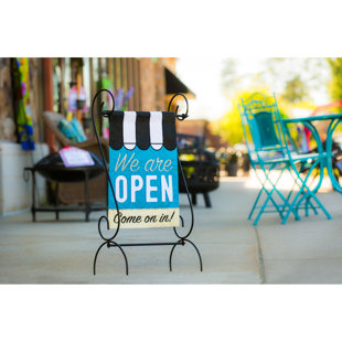 We Are Open 2-Sided Garden Flag