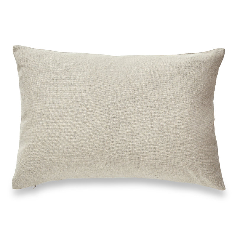 Seattle With Polyester Insert Pillow, Beige, 14"H x 20"W, Rectangle
