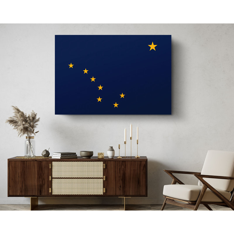 «Alaska State Flag», impression sur toile tendue, L 36 po x H 24 po