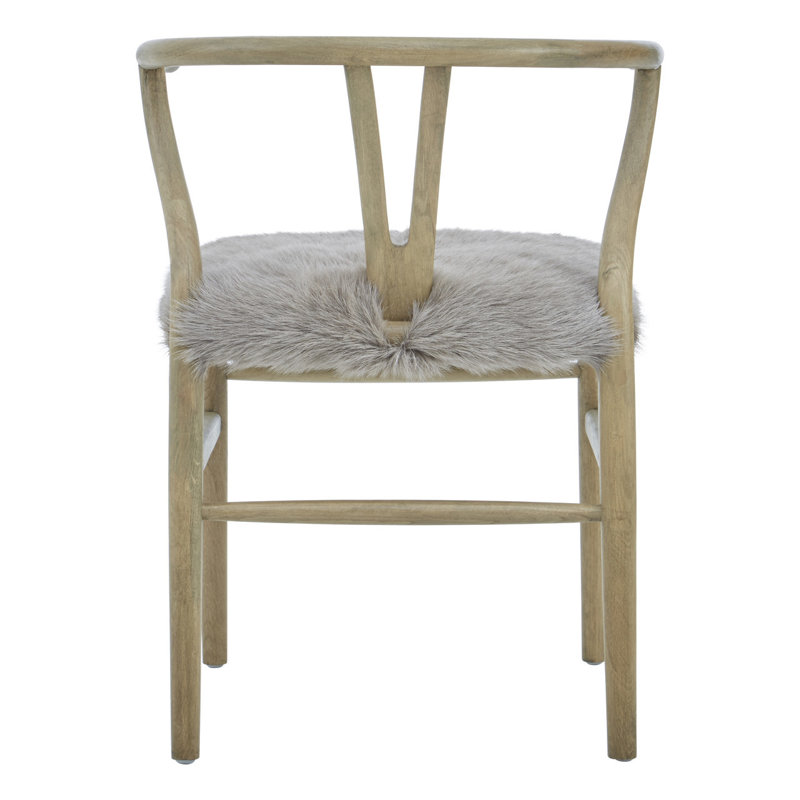 Heer 51cm H Upholstered Slat Back Side Chair in Brown
