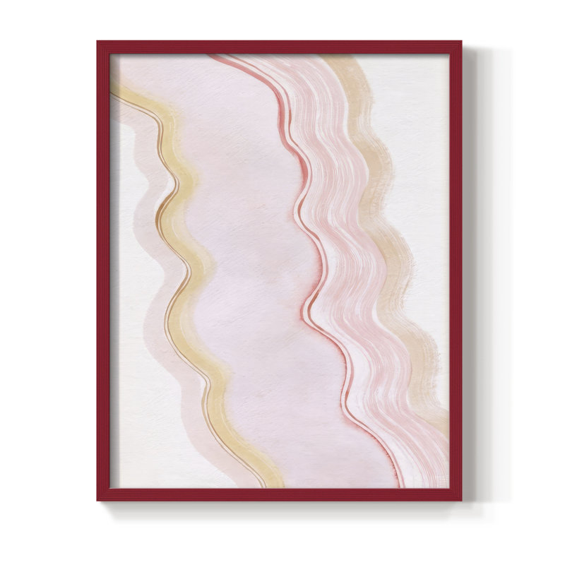 «Strawberry Ripples I», H 30 po x l 24 po, Rouge