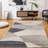 Modern Area Rug with Geometric Design in Beige Grey Cream-699748126