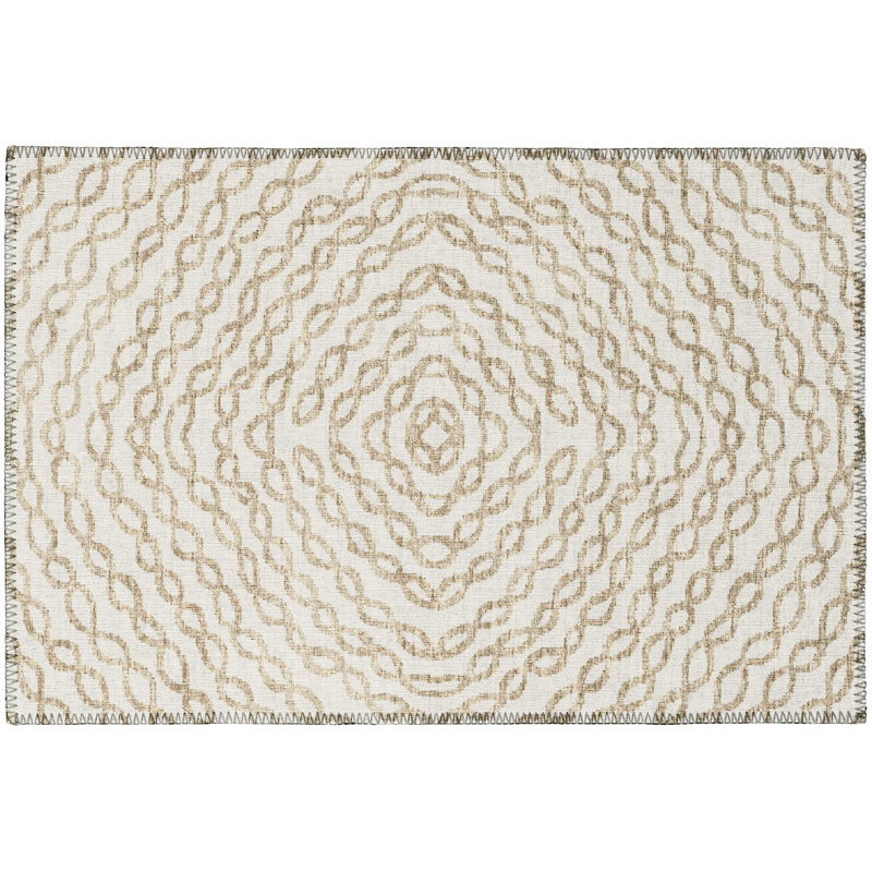 Araoluwa Chenille Washable Oriental Rug, Rectangle 3' x 5'