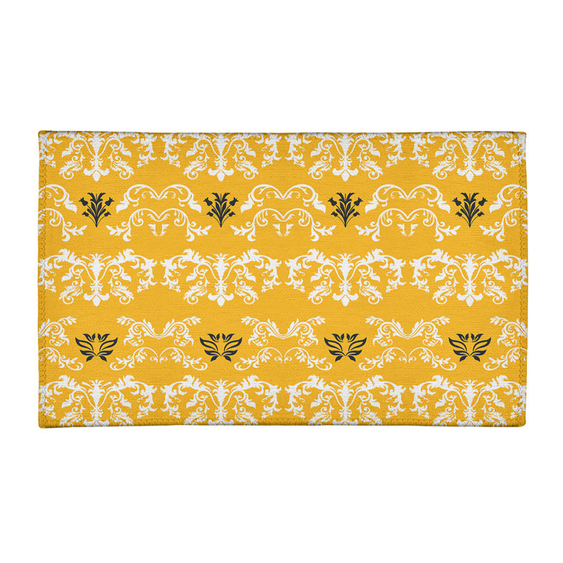 Damask Indoor Rug, Rectangle 2' x 3'