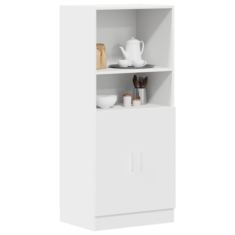 Kitchen Cabinet 57X41.5X131.5 Cm Engineered Wood, White