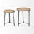 Solid Wood Tray Top Nesting Tables End Table