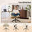 Oil-Waxed Leather Swivel Chair With Flip-Up Armrests-974970031