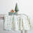 Mistletoe Cotton Tablecloth with Pom Pom Trim