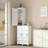 Abdullah 6-Tier Foldable Plastic Storage Cabinet With Clear Doors And Removable Shelves