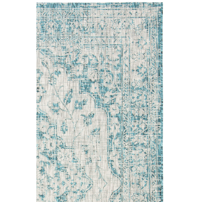 Tapis intérieur / extérieur bleu Arneshia, Rectangle 9 pi x 12 pi