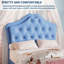 Structure de lit simple avec lumières DEL, plateforme de rangement rembourrée et tête de lit en cristal pour enfants et adolescents-146952212