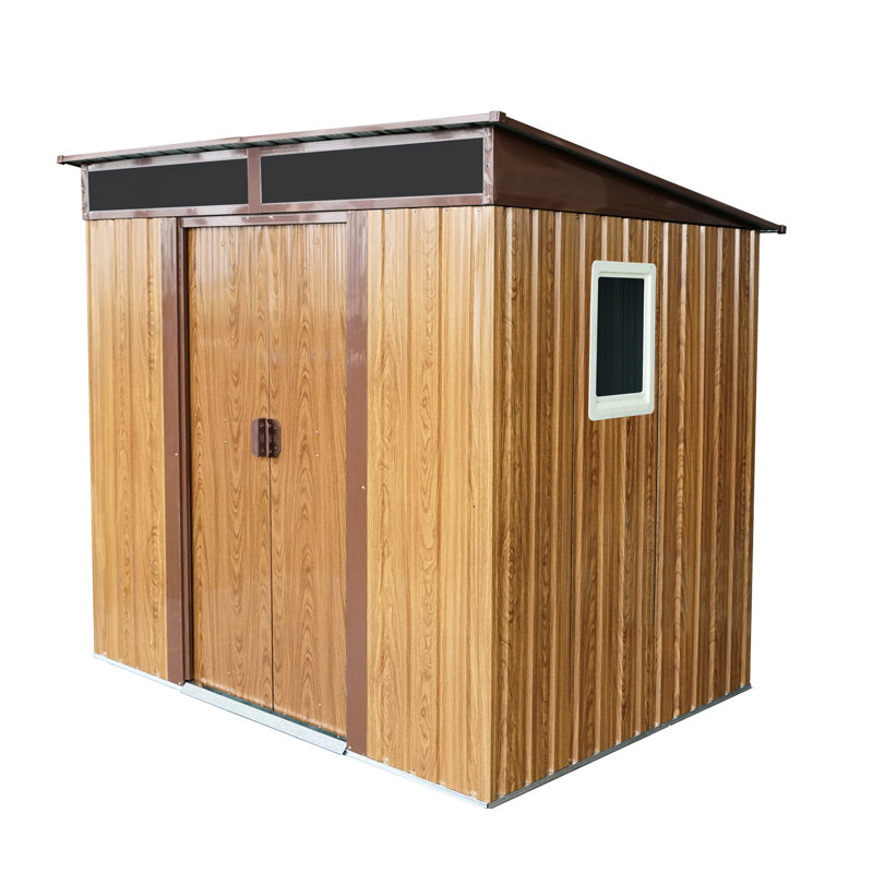 Spacious 6Ft X 5Ft Metal Shed For Garden With Foundation - Solid Base 6 Storage Backyard & Hook Stable Organized