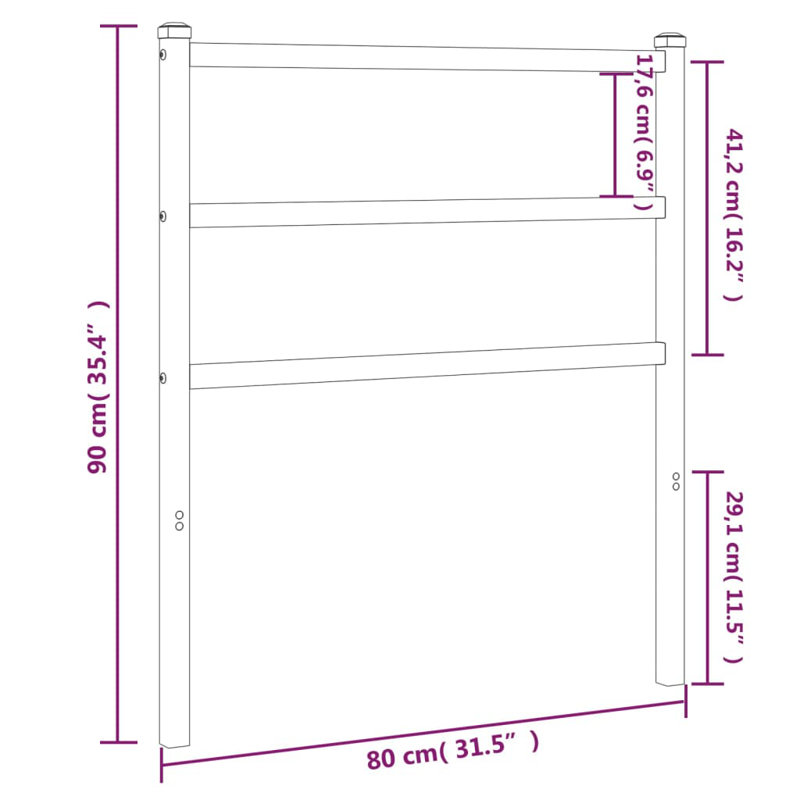 Oberly Metal Replace Headboard, White, 200cm W