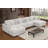 Chenille Modular U-shaped Chaise Sectional with Two Large Ottomans-987183118