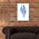 «Indigo Botanical 4» par Jean Plout, art mural en verre acrylique