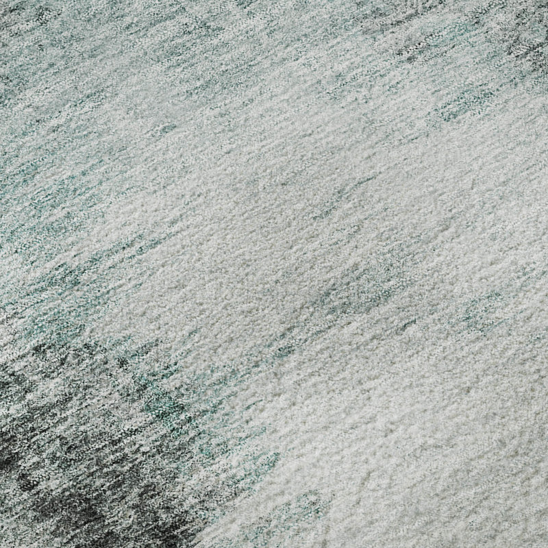 Premium Machine Washable Prisco Teal Rug, Rectangle 9' x 12'