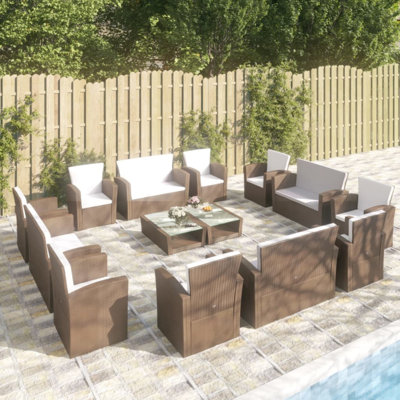 16 Piece Sofa Seating Group with Cushions