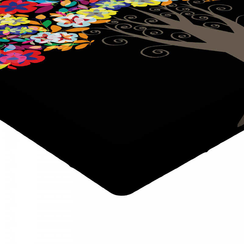 Microfiber Floral Fitted Sheet, Twin XL Fitted Sheet