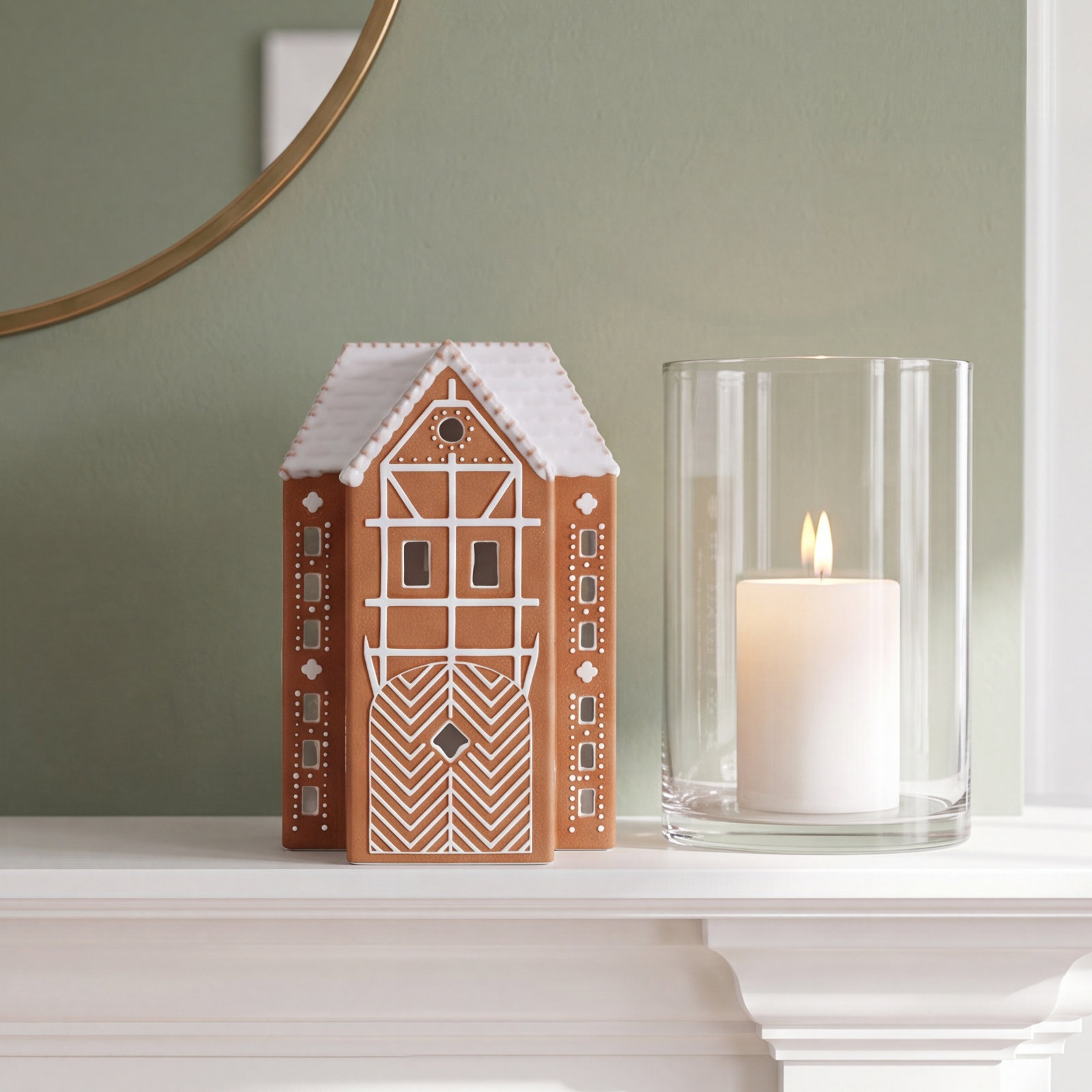 Kähler Gingerbread Stoneware Lantern