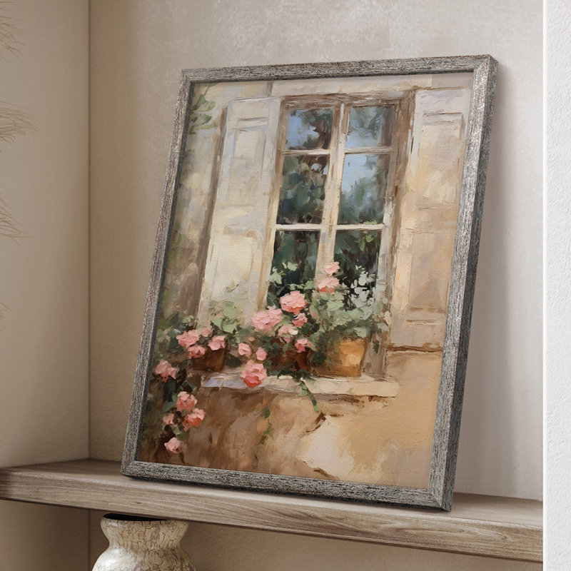 Reproduction florale vintage encadrée CC XXXVI - bois massif