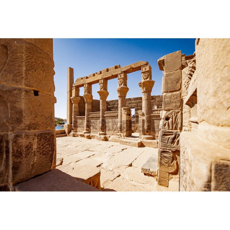 Floeter Philae, temple en Égypte, sur toile, H 8 po x l 12 po