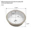 Lavabo de salle de bain rond en céramique blanc avec trop-plein 15,75 "x 15,75"