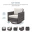 Chaises pivotantes pivotantes en osier avec coussins en oléfine Naresa-995559119-995559116