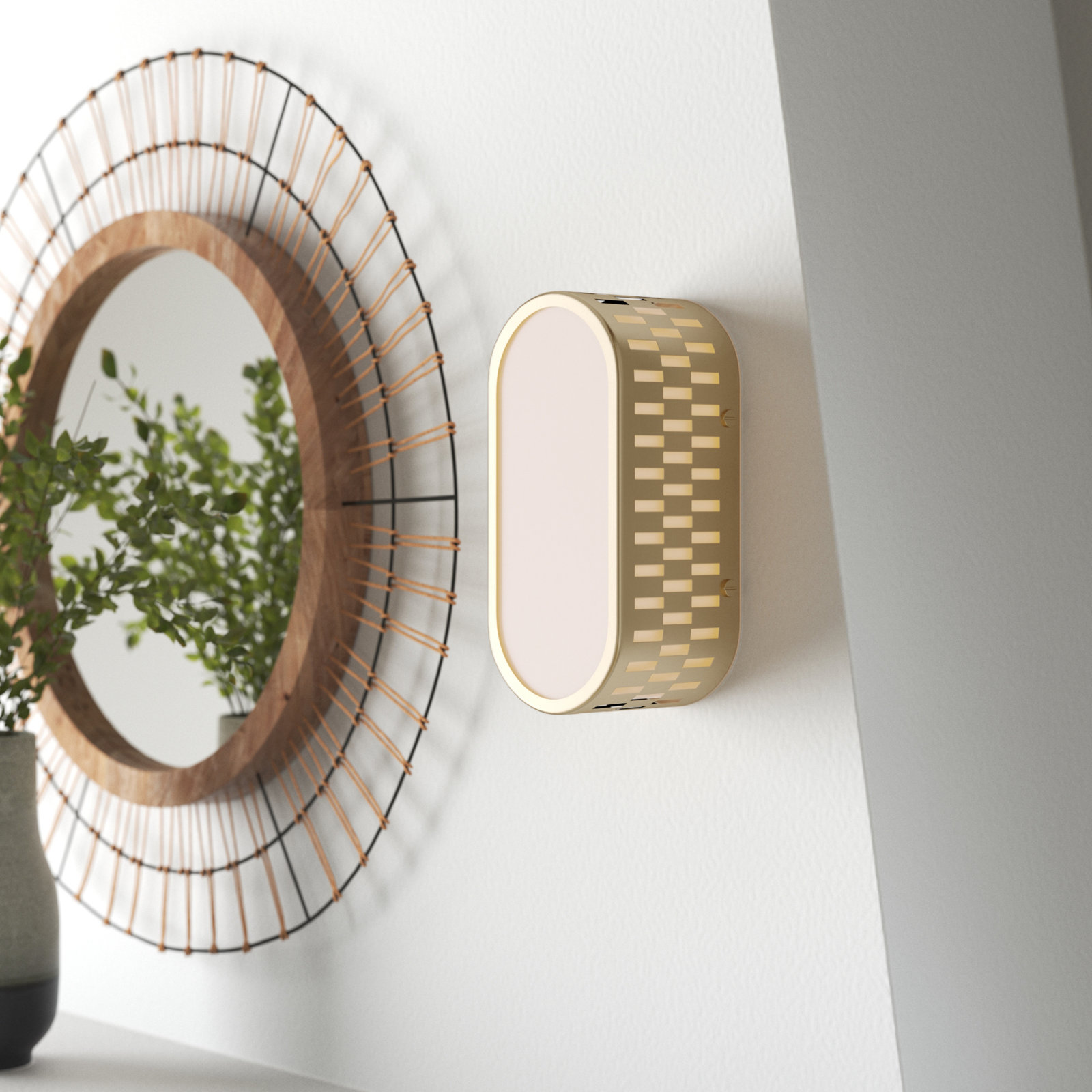 Maude Single Light Flush Mount Sconce, Aged Brass