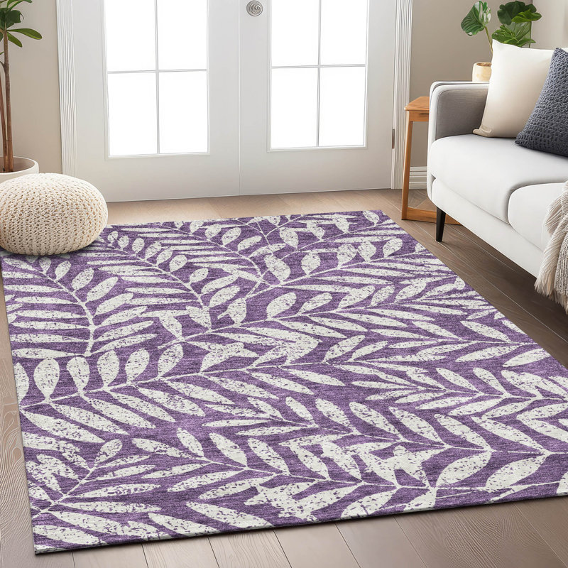 Maliana Washable Floral Indoor / Outdoor Rug, Rectangle 8' x 10'