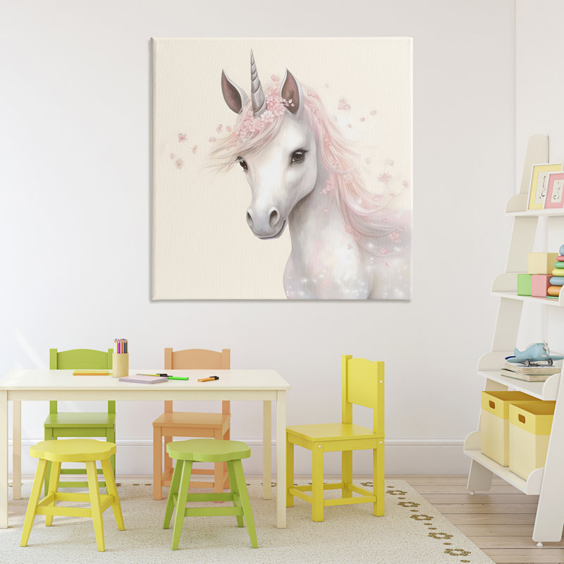 Toile de pétales de fée licorne, design par Creative Studio, H 36 po x l 36 po