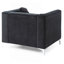 Fauteuil incliné noir élégant Sleek