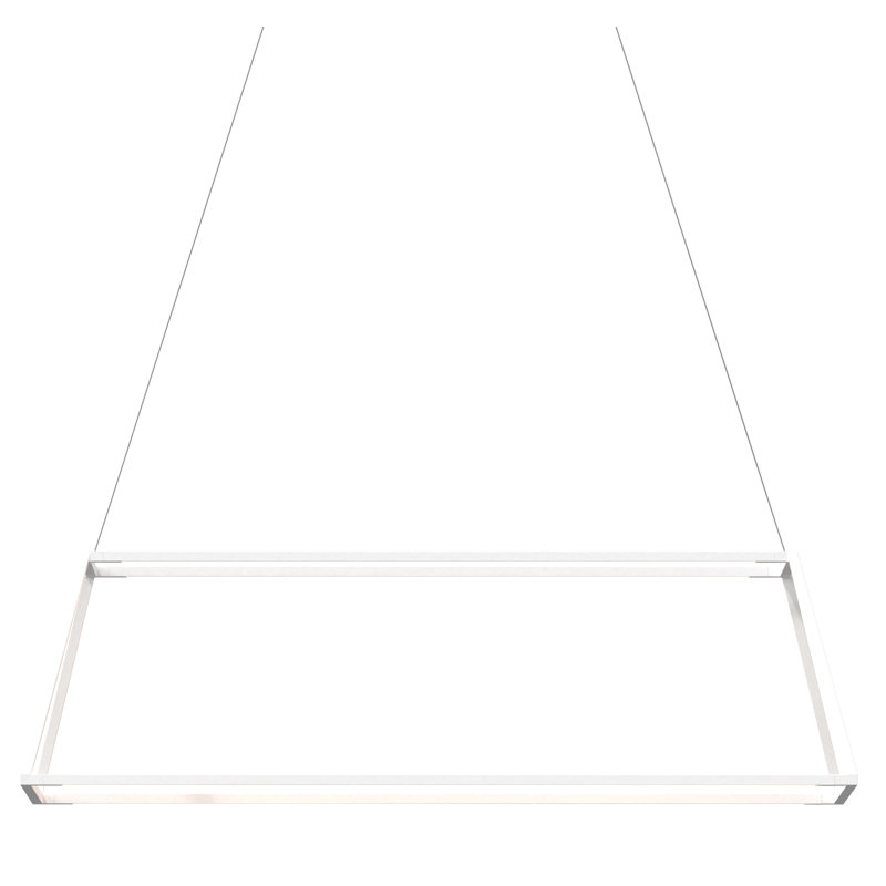 Z-Bar Tiered Matte White Aluminum LED Island Pendant