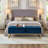 58.6" Bed Bench Metal Base With Storage-1633126713