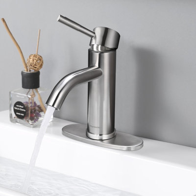 Robinet de lavabo de salle de bain noir mat à poignée simple 1 ou 3 trous Aquaterior