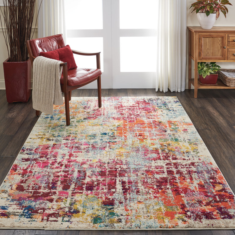 Abstract Indoor Rug, Rectangle 5'3" x 7'3"