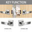 Intérieur des poignées de porte à clé, intérieur des poignées de porte, poignée de porte en nickel avec levier réversible, ensembles de serrures de porte identiques pour la chambre à coucher, ensembles de serrures de porte robustes, nickel satiné-126427197-126427198-126427209