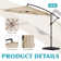 Beeram 120'' Round Cantilever Umbrella with Weighted Base