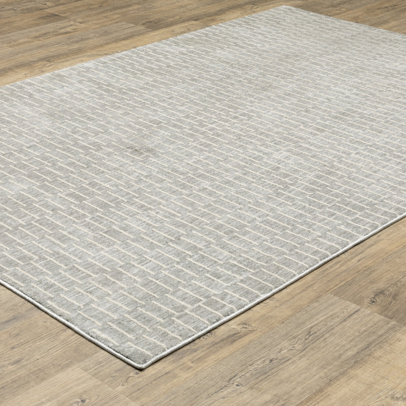 Tapis gris / beige Orion, Rectangle 3 pi 3 po x 5 pi