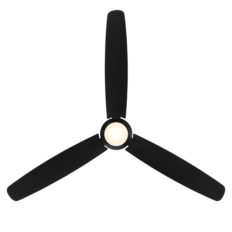 54" Blitzen 3 - Blade Smart Ceiling Fan With Remote Control Included, Works With Google Assistant, Amazon Alexa, iOS And Android APP