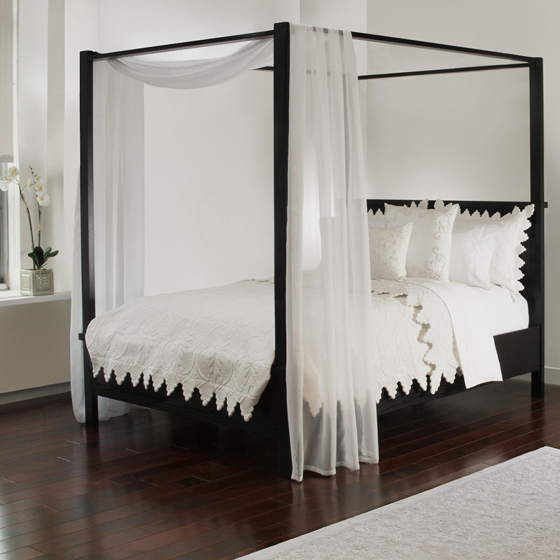 Organic Polyester Bed Canopy Pillow Sham, White