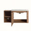 40'' Wall-Mounted Bathroom Vanity with White Ceramic Sink and Storage Shelves & 1-Soft-Close Door, KD-Packing, Plywood-1123313421