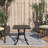 21'' Square Cast Aluminum Outdoor Side Table with Woven Hollow Top