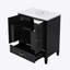 30" Bathroom Vanity with Sink Vintage Style, Multi-functional Storage Space, Door Shelf, Soft-closing Door, Black-23313134