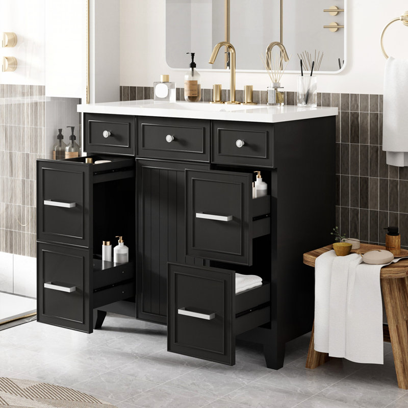 Meuble-lavabo 36 po avec lavabo en résine