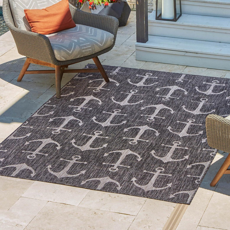 Tapis gris anthracite intérieur / extérieur Glidden, Rectangle 3 pi 3 po x 5 pi 3 po