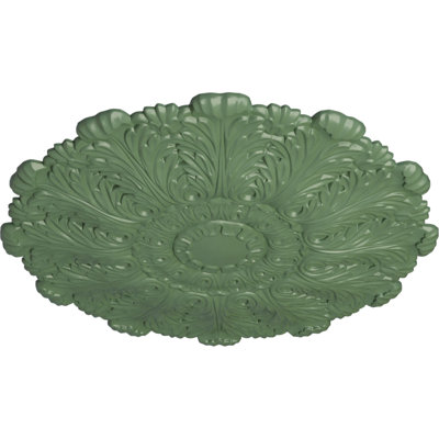 Endurathane Durham Ceiling Medallion, 31"OD x 1 1/2"P (Fits Canopies up to 4 1/4"), Hand-Painted Athenian Green Finish