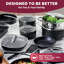 Ensemble de batterie de cuisine antiadhésive 20 pièces Granitestone