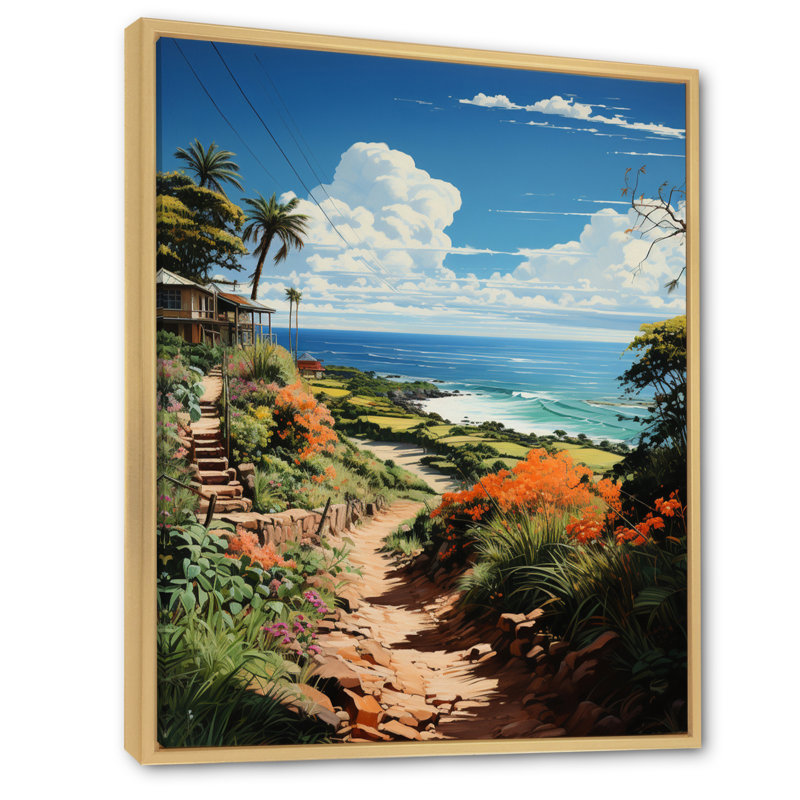 «Aliaskar Coastaltropical Tropical Paradise Pastoral II», reproduction sur toile, H 32 po x l 16 po x P 1 po